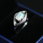 Moedisain Naturaalsest opaalist s&otilde;rmus Fine Jewelry Collection Stiilsed ja elegantsed naiste ehted igap&auml;evaseks kandmiseks kingitused US RING SIZE:6# kollane