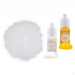 10 Resin Pigment Mixing Coloring epoxy Craft Silicone Moulds Coaster Casting Tray Kunst White Yellow