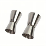 2 tk/komplekt roostevabast terasest kokteili&scaron;eiker 15/30 ml ja 25/50 ml m&otilde;&otilde;dutass kahekordse joogiga piiritusjoogiga k&ouml;&ouml;gividinad 2Pcs