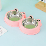 Kassikauss Koerakauss Joogivesi S&ouml;&ouml;tmine &Uuml;hes t&uuml;kis lemmiklooma topeltkauss roostevabast terasest konnakauss Lemmikloomatoidun&otilde;ud Lemmikloomatooted sinine