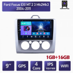9-tolline Android Auto autoraadio ford focus jaoks EXI MT AT 2 3 Mk2 2004 -2011 2 Din Multimeediapleier Carplay autoraadio Stereo GPS Silver 2+32GB 1+16GB,MT h&otilde;be