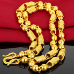 Klassikaline ja domineeriv kaelakee, Big Brother kaelakee kingituseks poiss-s&otilde;brale ja isale 60CM kuld