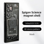 Luksustehnoloogia Chip Elements telefoni&uuml;mbris Samsung Galaxy S23 S22 Ultra Plus magnetilise juhtmevaba laadimise kvaliteetne kate For Samsung S24 Ultra must