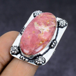 Rhodochrosite Gemstone 925 Sterling Silver gift Jewelry Ring Size 6.5 l3c64