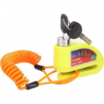 Alarm ketaslukk ketaspiduri lukustus ketaslukk vargusvastane &uuml;limalt veekindel 110db alarmi helilint 59,6 tolli(umbes 150,1 cm)Meeldetuletuskaabel 2 kuuskantv&otilde;ti kollane