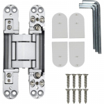 6-tollised peidetud uksehinged N&auml;htamatud hinged Varjatud hinged tsingisulamist 180-kraadine p&ouml;&ouml;rdeliigend 3-suunaline reguleeritav tagumik hinged 6 x 2,5 x 1 tolli h&otilde;be
