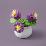 1 tk Kunstlik Kootud Lill Tulp Lill Heegeldatud Lilled Pulmadekoratsioon Lauadekoratsioon lilla