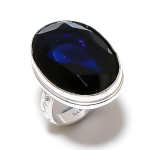 Natural London Blue Topaz Gemstone Handmade 925 Sterling Silver Ring S.10 q0a69