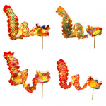 Draakoni laterna DIY komplekt Hiina uusaasta kevadfestivali LED-valguspaberist k&auml;sit&ouml;&ouml; helendav draakonilindiga tantsulaterna peokaunistus Random Style