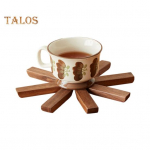 1/3/4/5 tk Kreeka p&auml;hklist puidust naelad koos aluse ja kuumakindlate kuumade padjanditega pottide jaoks. Pannid J&otilde;ulupuu kujuga disainiga alusalused K&ouml;&ouml;gilaua sisekujundus kingitus 1pc