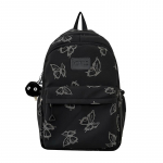 Butterfly tr&uuml;kitud seljakott Naiste suure mahutavusega seljakott &otilde;pilaste koolikott kerge seljakott Small must