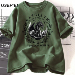 Fourth Wing Dragon Rider T-s&auml;rgid Unisex Vintage Romantasy Fantasy Basgiath War T-s&auml;rk Puuvillane l&uuml;hikeste varrukatega Bookish T-s&auml;rk L