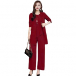 3 tk/komplekt Naiste kevads&uuml;gise riietus puhas v&auml;rvi varrukateta O kaela vest pikkade varrukatega mantel laia s&auml;&auml;rega p&uuml;kste komplekt OL pendelr&auml;nnaku igap&auml;evane riietus L