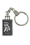 Schnauzer - Crystal key ring with dog photo, illuminated key ring, unique gift by Art-Dog brand