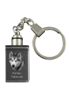 Alaskan Malamute - Crystal key ring with dog photo, illuminated key ring, unique gift by Art-Dog brand