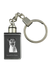 Fox Terrier Smooth - Crystal key ring with dog photo, illuminated key ring, unique gift by Art-Dog brand