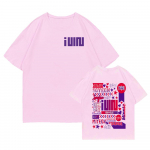 2024. aasta uus GIDLE YUQI Print Mees/naine Harajuku T-s&auml;rk Hip Hop l&uuml;hikeste varrukatega vabaaja Unisex t&auml;navar&otilde;ivad puuvillased topid Moodsad r&otilde;ivad XS roosa