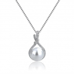 Moodsad inkrusteeritud tsirkoonist p&auml;rliripatsid naiste veetilga imitatsiooniga looduslikest p&auml;rlitest kaelakee rangluu kett ehete hulgim&uuml;&uuml;k 45cm