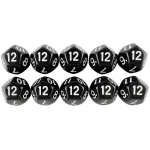 10 tk D12 mitmetahuline t&auml;ringukomplekt DND RPG-m&auml;ngu t&auml;ringud rollim&auml;nguks t&auml;ringum&auml;nguks Maagia kogumislauam&auml;ngu rekvisiidid must