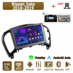 Android Carplay autoraadio Nissan Juke 2010-2019 multimeediumipleieri peakomplekti stereo-GPS-i navigatsioonis&uuml;steemile BT WIFI 2+32GB 2+32GB,B