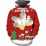 Mehed Naised H&auml;id j&otilde;ule kapuuts Naljakas multikas J&otilde;uluvana Pullover Mood pikkade varrukatega kapuutsiga r&otilde;ivad Meeste t&auml;navar&otilde;ivad ja mantel S