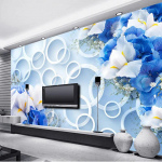 Moodne tapeet 3D stereolilled abstraktne geomeetriline muster elutuba teler diivan taustadekoratsioon seinamaaling 200 cm(W) x 140 cm(H)