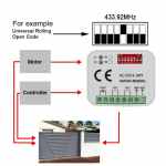 Rx-Multi vastuv&otilde;tja l&uuml;litikontroller vahelduvvoolu/alalisvoolu 9V-30V 2 kanalit 300Mhz kuni 868Mhz garaažiukse/v&auml;rava kaugjuhtimispuldi vastuv&otilde;tja
