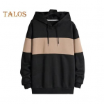 Meeste s&uuml;gistalvine kapuuts, kontrastses v&auml;rvitoonis n&ouml;&ouml;r pikkade varrukatega kapuutsiga elastne mansett ja all&auml;&auml;r, &otilde;huke igap&auml;evaseks kandmiseks vabaaja sporditopp S hall/tumesinine