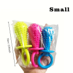 Lemmiklooma lutt m&auml;nguasi kummist kutsikas koera kassi purihammas lutt hammaste puhastamise m&auml;nguasi, mille sees on kelluke S-3pcs