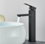 Waterfall vannitoa valamusegisti &uuml;he auguga vanity roostevabast terasest valamusegisti must