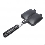 Kahepoolne v&otilde;ileivapann, alumiiniumsulamist k&ouml;&ouml;gin&otilde;ud vahvlik&uuml;psetaja mitmeotstarbeline