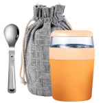 500 ml l&otilde;unapott kokkupandava lusikaga Kaasaskantav kerge lekkekindel toidupurk 316 roostevabast terasest sinine