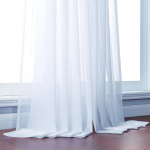 T&auml;isvalgest t&uuml;llist l&auml;bipaistvad aknakardinad elutuppa Organza kardinad riidest kardinad W150xL260cm BACK TAPE