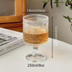 4 tk Vintage veiniklaasid V&otilde;luvad reljeefsed klaasist tassid Segajoogiklaasid Mahl Kohv Vahuveetass Baaridele Restoranidele Pidudele ja &otilde;htus&ouml;&ouml;kidele