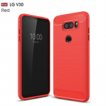 P&otilde;rutuskindel &uuml;mbris LG V30 silikoonharjatud &uuml;mbriste jaoks Pehme telefoni kate LG v30 lgv30 s&uuml;sinikkiust &uuml;mbrisele LG V30 punane
