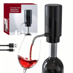 1 tk elektriliselt laetav praktiline veinikarahvin, elektriline punase veini karahvin, sahtliga C-t&uuml;&uuml;pi laadimisstiilis veinikarahvin, toidukvaliteediga materjalist karahvin must