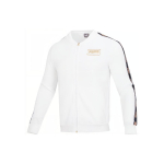 Puma kirjalogotr&uuml;kiga baseball-kraega tuulejope, lukuga, vabaaja pikkade varrukatega jakk, meeste jakk, valge 582307-02 XL