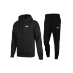 Nike Kapuutsiga Pullover Sviiter ja Elastsed Mansettidega Jooksup&uuml;ksid Vabaaja Spordikomplekt Meestele Aktiivriided Must BV2655-010+BV2680-010 M black