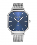 Mathey-Tissot Monsoon Ruudukujuline Roostevabast Terasest Sinise Kettaga Kvarts H7917ABU Meeste K&auml;ekell sinine