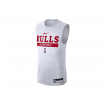 Nike Dri-FIT NBA Chicago Bulls T&auml;hetr&uuml;kiga Kiiresti Kuivav Treening Varrukateta Korvpallivorm Meeste vorm Valge DR6758-100 M