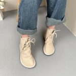 2024. aasta ehtsast nahast naiste lamedad saapad, n&ouml;&ouml;riga vabaajajalatsid Pehmest lehmanahast jalavarjud Kevad-s&uuml;gis jalatsid naiste poolsaapad 34 beež