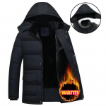 Uus talvine polsterdatud paksendatud puuvillast jope meeste soe mantel XL