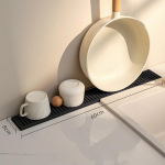 3 tk Silikoonist Kiiresti kuivav Libisemiskindel Lihtsalt puhastatav Kuumuskindel N&otilde;udealuste komplekt 8*60cm*1pcs must