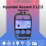 Android Carplay Autoraadio Hyundai Accent 2 LC2 1999-2012 jaoks Multimeediapleier Peaseade Stereo GPS-navigatsioon BT WIFI 2+32GB 1+16GB