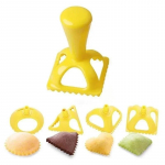 4 tk/komplekt Plastikust pelmeenivorm 4 kujuga pelmeenipressi t&ouml;&ouml;riist Hiina pelmeeni k&ouml;&ouml;git&ouml;&ouml;riist toiduvalmistamiseks kuukoogi kooki vorm taevasinine v&auml;rv