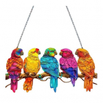 Akr&uuml;&uuml;lpuu papagoi kaunistus V&auml;rviline papagoilind 2D lameda kunstiga j&otilde;ulupuu