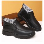 Meeste nahast saapad, talvesoojendid, karvase voodriga tuulekindlad matkasaapad 38 must