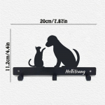 1 tk sepistatud metallist k&uuml;&uuml;nisega lemmiklooma kassi ja koera riidepuu v&otilde;ti jalutusrihm seinakinnitus hoiustamisriiul k&auml;ter&auml;tikuivati ​​hoiuriiuli hoiustamisriiul must