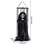 Halloween prisoner ghost ornaments horror prisoner ghost pendant induction cage ornaments prank props holiday decoration One size