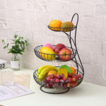 Household Light Luxury Metal Fruits Plate Tray Stand Two Three Layer Personality Creativity Iron Art Delicate Fruit Basket